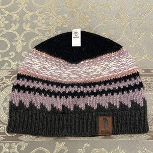 Noble Equestrian Hand Knit Hat Purple Ash 100% Lambswool